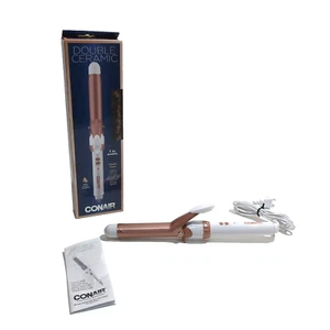 Conair Double Ceramic 1-Inch Curling Iron, Rose Gold & White, Up to 400 degrees - Foto 1 di 6