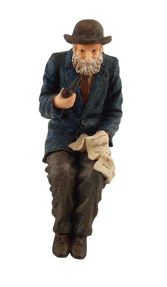 DOLLS HOUSE DOLL 1/12th SCALE "GRANDFATHER"  FIGURE WITH PIPE - Image 1 of 1