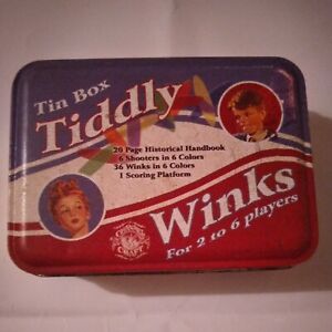 Tin Box Tiddly Winks Game for 2 to 6 players 