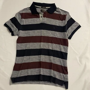 Rodd and Gunn Mens Polo Shirt Sports Fit M Grey Maroon Navy Button Up - Picture 1 of 5