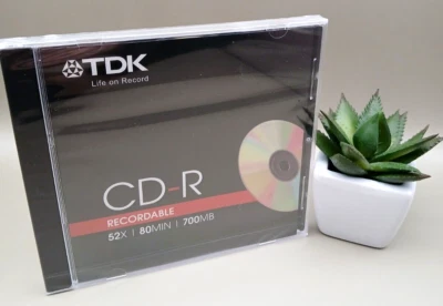 TDK CD Rohling / CD-R / 700 MB / 80 Min. 52X / NEU mit Jewel Case Hülle Rohlinge