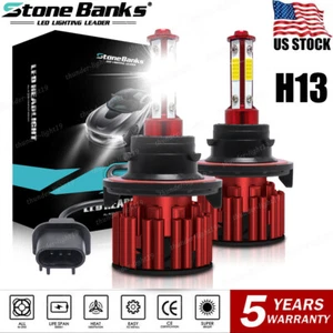 2X Kit de bombillas LED súper brillantes para faros H13 9008 420000LM blanco haz alto-bajo 6000K - Imagen 1 de 12