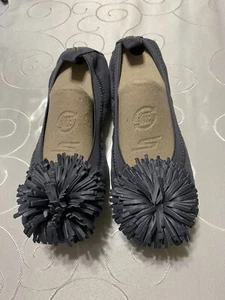 Yosi YS Samra Ballet Flats Gray Suede travel women’s shoes size 7 - Picture 1 of 9