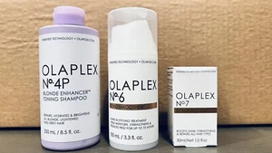 OLAPLEX SET OF 3!! #4P Purple Shampoo + #6 Bond smoother + #7 Bonding Oil - Picture 1 of 2