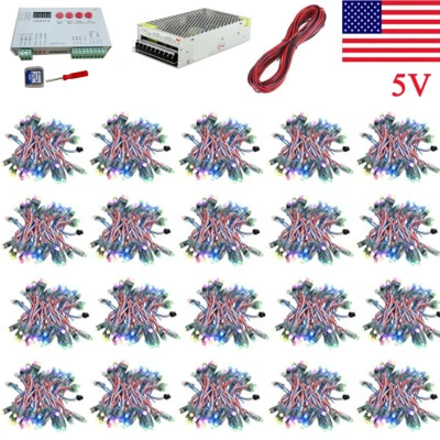 1000pcs DC5V WS2811 LED Pixels Light 12mm Individually Addressable RGB Full Kit - Image 1 of 4