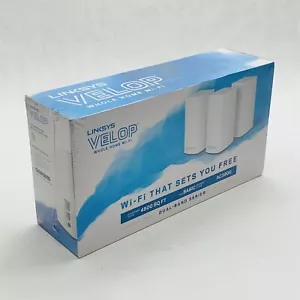 Linksys Velop WHW0103 Weiß Ganzes Home Mesh WLAN System 3er Pack Router AC3900 NEU - Bild 1 von 8