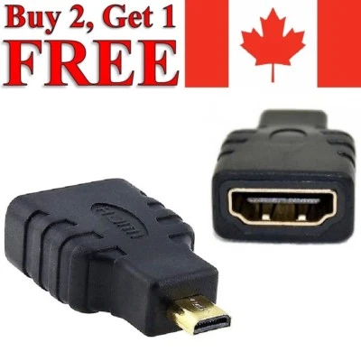 HDMI to Micro HDMI Adapter Female to Male Converter Extender Connector for HDTV - Image 1 of 2
