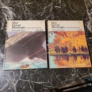 Two Vintage Hardcovers from Our Great Heritage...from the beginning Series c1975 - Picture 1 of 6