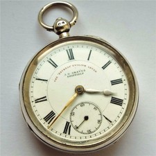 WORKING VICTORIAN GENTS 1896 SILVER EXPRESS ENGLISH LEVER POCKET WATCH