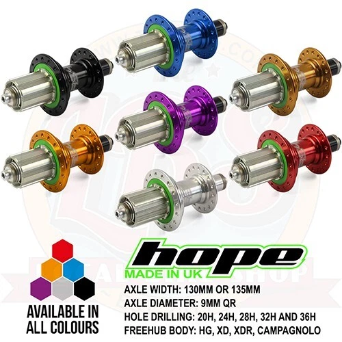 Hope RS4 Road Rear Hub QR - All Colors, Spoke Holes and Drivers - Brand New - Image 1 of 1