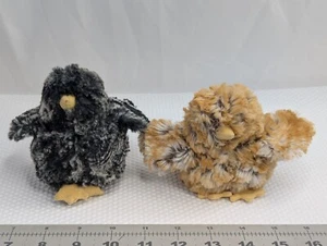 Douglas Black Brown Chicken Hen Plush Lot 4 Inch Stuffed Animal Toy - Picture 1 of 13