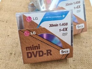 LG Mini DVD-R DL para Handycam 30 min HD 1,4 GB 5 piezas en paquete nuevo - Imagen 1 de 9