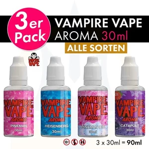 3x Vampire Vape Aroma 30ml (=90ml) Heisenberg Pinkman Ice Catapult ¡ Alle Sorten - Bild 1 von 36