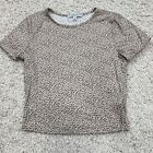 Gaze Tee T Shirt Womens Size Small Animal Print Stretch Short Sleeve