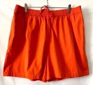 NWT The Drop Women Fire Orange Jada Loose Fit Elastic Waist Shorts Plus Size 2XL - Picture 1 of 9