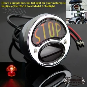Duolamp Brake Stop Tail Light For Ford Model A 1928-1931 & Harley Chopper Bobber - Picture 1 of 8
