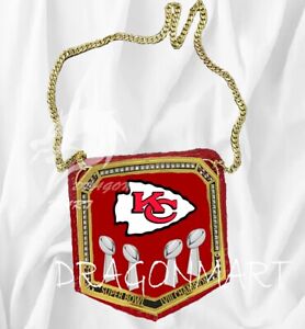 Kansas City Chiefs Super Bowl LVIII 58 Champion Necklace  NFL 2mm Brass