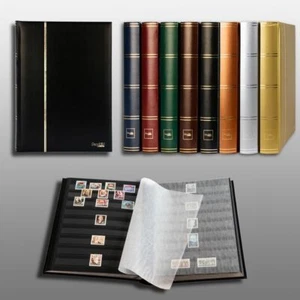 Prophila 60 schwarze Seiten Briefmarkenalbum Einsteckbuch wattiert schwarz - Bild 1 von 1