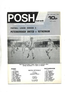 PETERBOROUGH UNITED V ROTHERHAM UNITED 27/09/1975 DIVISION 3 (2) - Picture 1 of 1