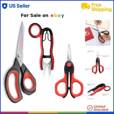 Sewing Scissors Set Titanium Coated Stainless Steel Fabric Embroidery Thread ... - Image 1 of 4