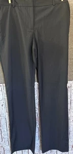 J. CREW Black Straight Leg Trouser  Pants Size 12 Classic Career Business Casual - Picture 1 of 3