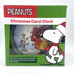 Mark Feldstein Snoopy Uhr spielt 12 Weihnachtslieder auf Stundenlichtsensor grün - Bild 1 von 9