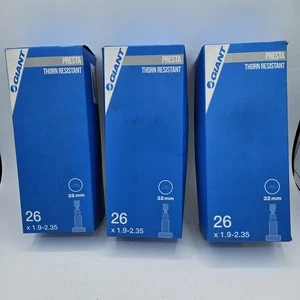 Lot 3x - Giant Thorn Resistant Inner Tube, 32 mm Presta Valve, 26 x 1.9-2.35" - Picture 1 of 4