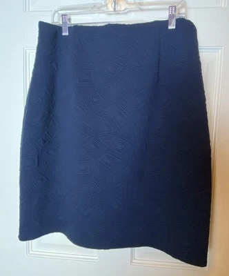 Women’s Alfani Navy Stretch Textured Pencil Skirt Navy Size 16 Career Capsule - Image 1 of 4