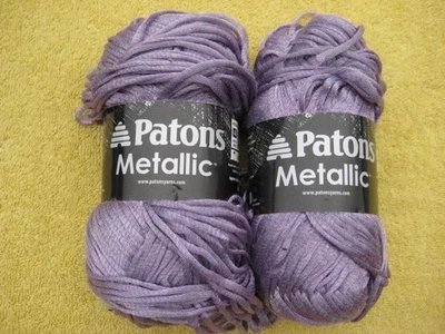 Patons Metallic Yarn- 2 Skeins- Metallic Purple - Image 1 of 4