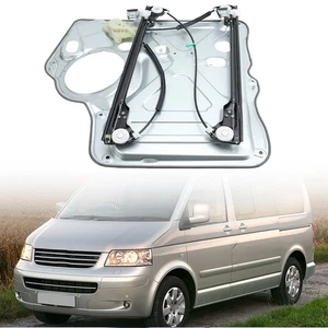Front Left Passenger Window Regulator & Panel For VW Transporter T5/ MK5 2003-ON - Picture 1 of 14