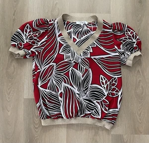 Blusa Jeff Gallano Paris De Colección Cuello en V Hecha en Francia Talla 1/M - Imagen 1 de 7