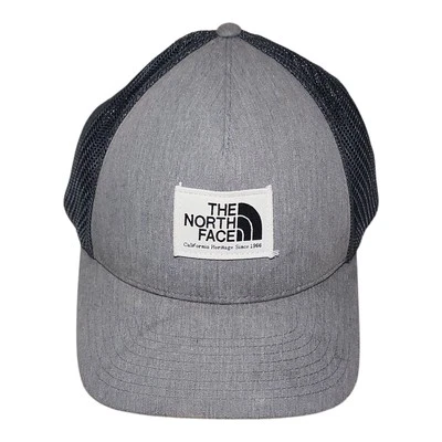 Gorra The North Face Snapback Flexfit Gris Malla Logo Camionero Mancha Ligera Bill  Foto 1 de 4
