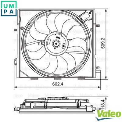 FAN ENGINE COOLING 696873 FOR RENAULT M5M 450 1.6L R9M452/409 1.6L 4cyl ESPACE V - Image 1 of 4