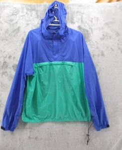 Vintage Patagonia Windbreaker Jacket Mens Large Blue Colorblock Hooded 90s - Picture 1 of 16
