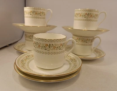 Juego de té Royal Doulton Paisley Fine Bone China juego de 5 tazas platillos en muy buena condición H5039 Foto 1 de 4