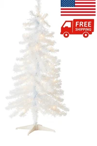 4ft Pre-Lit Iridescent Christmas Tree – Sparkling White Glow - Picture 1 of 5