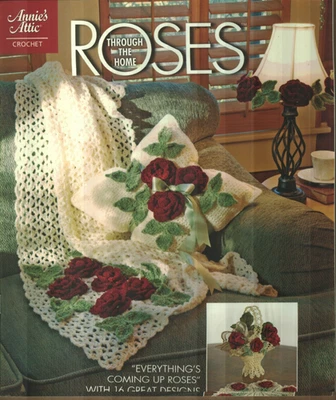 NUEVO ROSES THROUGH THE HOME ALMOHADA AFGANA TAPETE ANNIE'S CROCHET PATRÓN LIBRO DIFÍCIL DE ENCONTRAR Foto 1 de 2