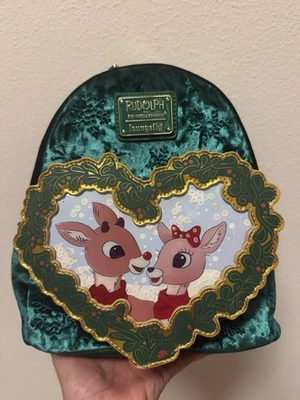 NEW 2025 Seaworld Exclusive Rudolph the Red Nose Reindeer & Clarice Loungefly - Image 1 of 4