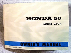Honda 50 - z50a Owner's Manual '72on K3 and up - Look! - Bild 1 von 9