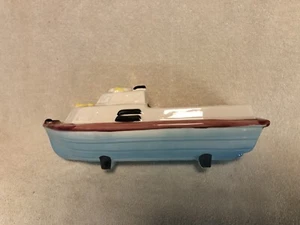 Vtg Rubens Original Ceramic Motor Boat Planter, 1950’s - Picture 1 of 10