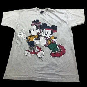 Vtg Mickey T Shirt Jerry Leigh Minnie Grunge Cartoon Distressed OS Classic 90s - Picture 1 of 12
