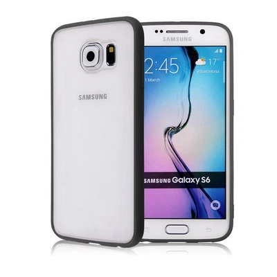 Custodia bumper TPU trasparente rigida posteriore per Samsung S6, S6 Edge, S6 Edge Plus - Immagine 1 di 4