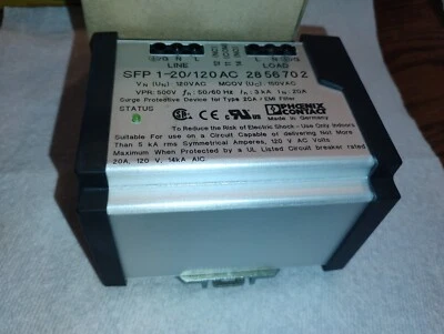 Phoenix Contact SFP 1-20/120 AC 2856702 Surge Protection Device EMC Filter - Image 1 of 4