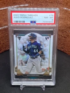 2022 Topps Triple Threads Julio Rodriguez (RC) #74 PSA 8 NM-MT - Foto 1 di 2