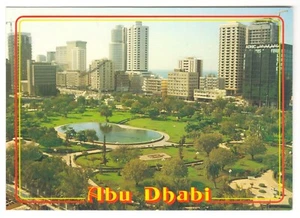 Vintage Abu Dhabi Corniche UAE Postcard Posted 1991 - Picture 1 of 2