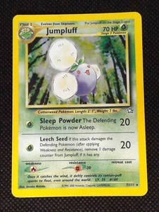 Jumpluff Pokemon 7/111 Neo Genesis LP-MP+ mit Swirl Holo Foil - Bild 1 von 4