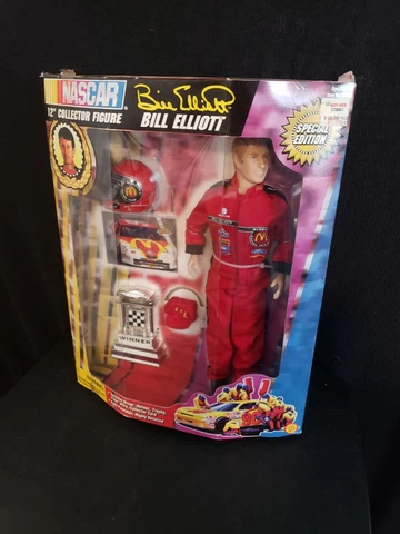 Bill Elliot Nascar 12" Collector Action Figure Doll TOYBIZ Special Edition Cover