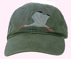 Gorra de algodón blanca ibis bordada NUEVO pájaro - Imagen 1 de 1