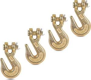 1/4"" Clevis Grab Hooks (4 Pack) Heavy Duty Chain Hook for 1/4 Inch Grade 70 - Picture 1 of 3