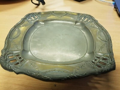 Ancien CENTRE DE TABLE coupe à fruits métal argenté silver plated table center - Photo 1/4